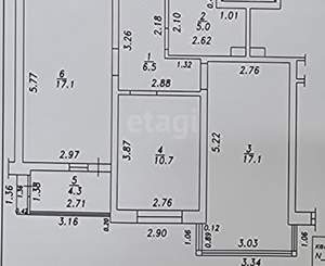 2-к квартира, вторичка, 61м2, 15/18 этаж