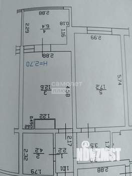 1-к квартира, вторичка, 46м2, 11/17 этаж