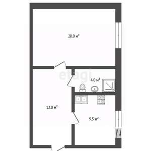 1-к квартира, вторичка, 45м2, 3/6 этаж