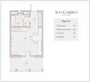 Студия квартира, вторичка, 40м2, 7/7 этаж