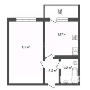 1-к квартира, вторичка, 36м2, 14/17 этаж