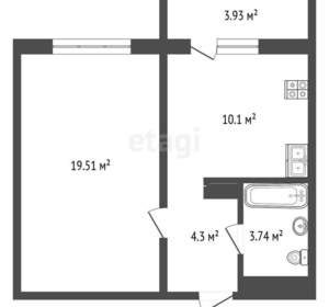 1-к квартира, вторичка, 39м2, 13/19 этаж