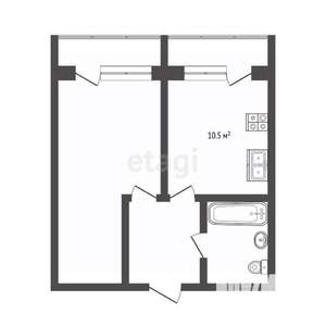 1-к квартира, вторичка, 41м2, 11/14 этаж