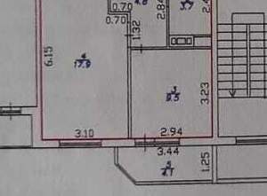 1-к квартира, вторичка, 38м2, 7/9 этаж