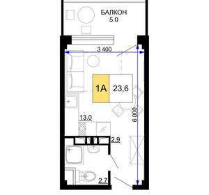 1-к квартира, вторичка, 24м2, 2/9 этаж