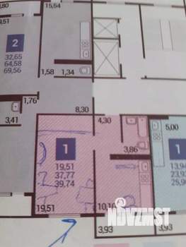 1-к квартира, вторичка, 38м2, 5/16 этаж