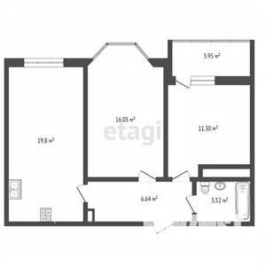 3-к квартира, вторичка, 61м2, 13/18 этаж