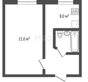2-к квартира, вторичка, 36м2, 4/5 этаж