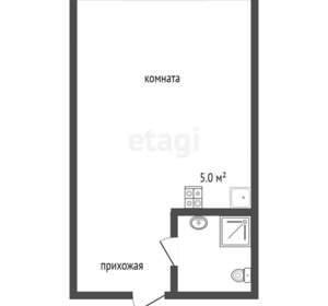 Студия квартира, вторичка, 20м2, 1/13 этаж