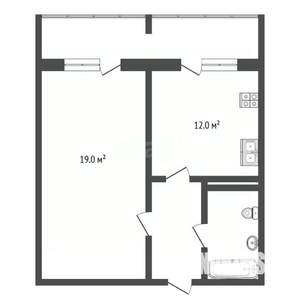 1-к квартира, вторичка, 45м2, 12/16 этаж