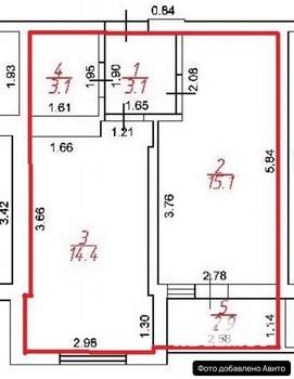 1-к квартира, вторичка, 40м2, 2/10 этаж