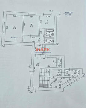 2-к квартира, вторичка, 49м2, 1/5 этаж