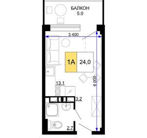 1-к квартира, вторичка, 24м2, 4/9 этаж