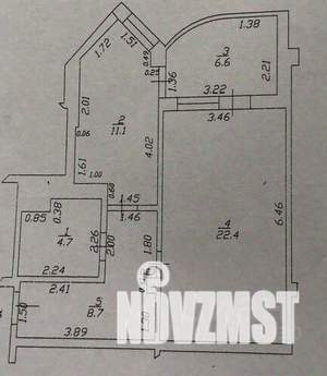 1-к квартира, вторичка, 53м2, 4/9 этаж