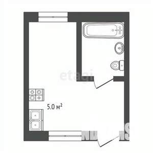 Студия квартира, вторичка, 25м2, 1/3 этаж