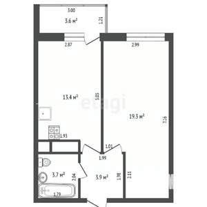 1-к квартира, вторичка, 44м2, 10/14 этаж