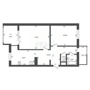 2-к квартира, вторичка, 64м2, 5/9 этаж