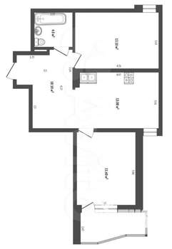 2-к квартира, вторичка, 56м2, 6/16 этаж