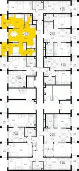 2-к квартира, вторичка, 57м2, 1/8 этаж