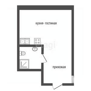 Студия квартира, вторичка, 26м2, 1/4 этаж