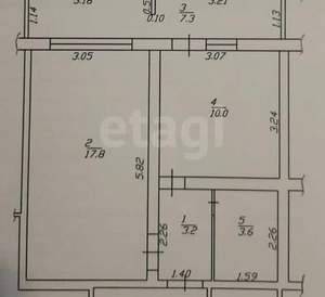1-к квартира, вторичка, 35м2, 8/10 этаж