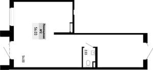 1-к квартира, строящийся дом, 56м2, 1/4 этаж
