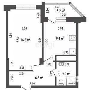 1-к квартира, вторичка, 37м2, 1/13 этаж