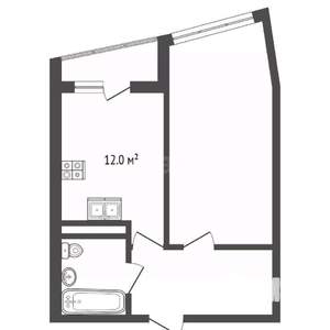 1-к квартира, вторичка, 41м2, 13/17 этаж