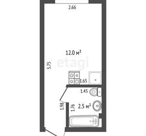 Студия квартира, вторичка, 14м2, 3/4 этаж