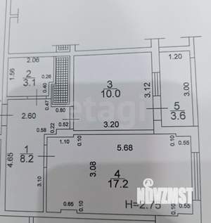 1-к квартира, вторичка, 42м2, 7/10 этаж