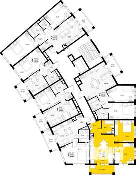 2-к квартира, вторичка, 55м2, 3/8 этаж