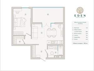 1-к квартира, вторичка, 59м2, 5/5 этаж