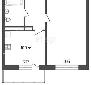 1-к квартира, вторичка, 38м2, 8/16 этаж