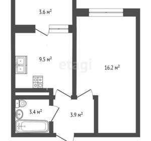 1-к квартира, вторичка, 33м2, 8/14 этаж