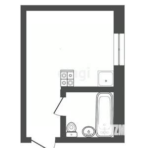 Студия квартира, вторичка, 15м2, 2/3 этаж