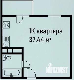 1-к квартира, вторичка, 37м2, 1/8 этаж