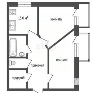 2-к квартира, вторичка, 78м2, 6/9 этаж
