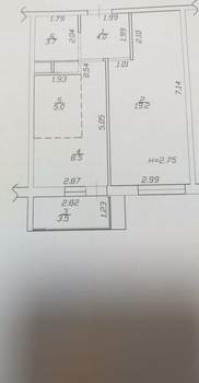 1-к квартира, вторичка, 44м2, 10/14 этаж
