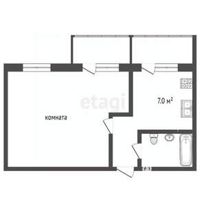 1-к квартира, вторичка, 36м2, 9/9 этаж