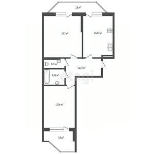 2-к квартира, вторичка, 92м2, 13/14 этаж