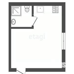 Студия квартира, вторичка, 18м2, 1/4 этаж