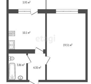 1-к квартира, вторичка, 38м2, 5/16 этаж