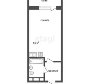 Студия квартира, сданный дом, 28м2, 11/19 этаж