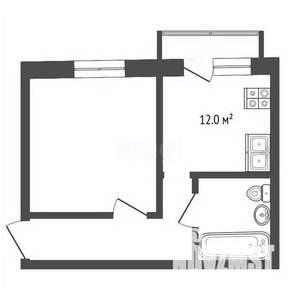 1-к квартира, вторичка, 39м2, 14/17 этаж