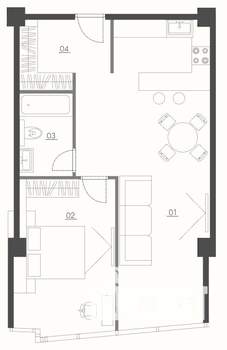 2-к квартира, вторичка, 65м2, 7/14 этаж