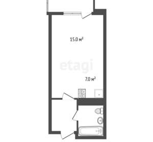 Студия квартира, вторичка, 30м2, 2/12 этаж