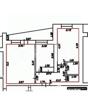 2-к квартира, вторичка, 52м2, 7/9 этаж