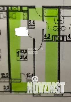 1-к квартира, вторичка, 38м2, 3/9 этаж