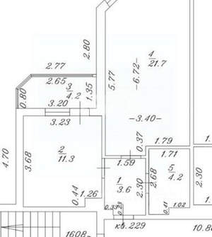 1-к квартира, вторичка, 45м2, 8/20 этаж