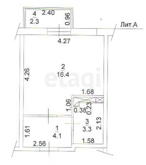 Студия квартира, вторичка, 26м2, 1/8 этаж